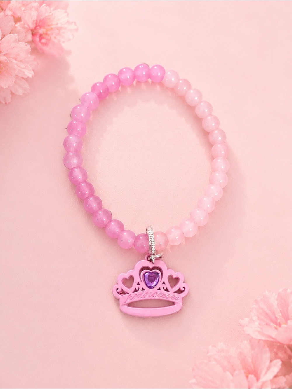 Pink princesses handcrafted bracelet 💗